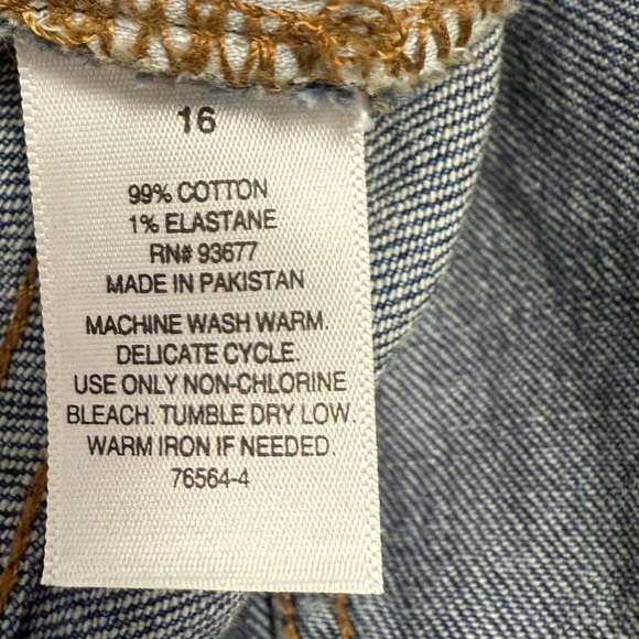 NWT ANA Highest Rise Dad Jeans Womens 16 Straight Leg Button Fly a.n.a - Picture 11 of 11